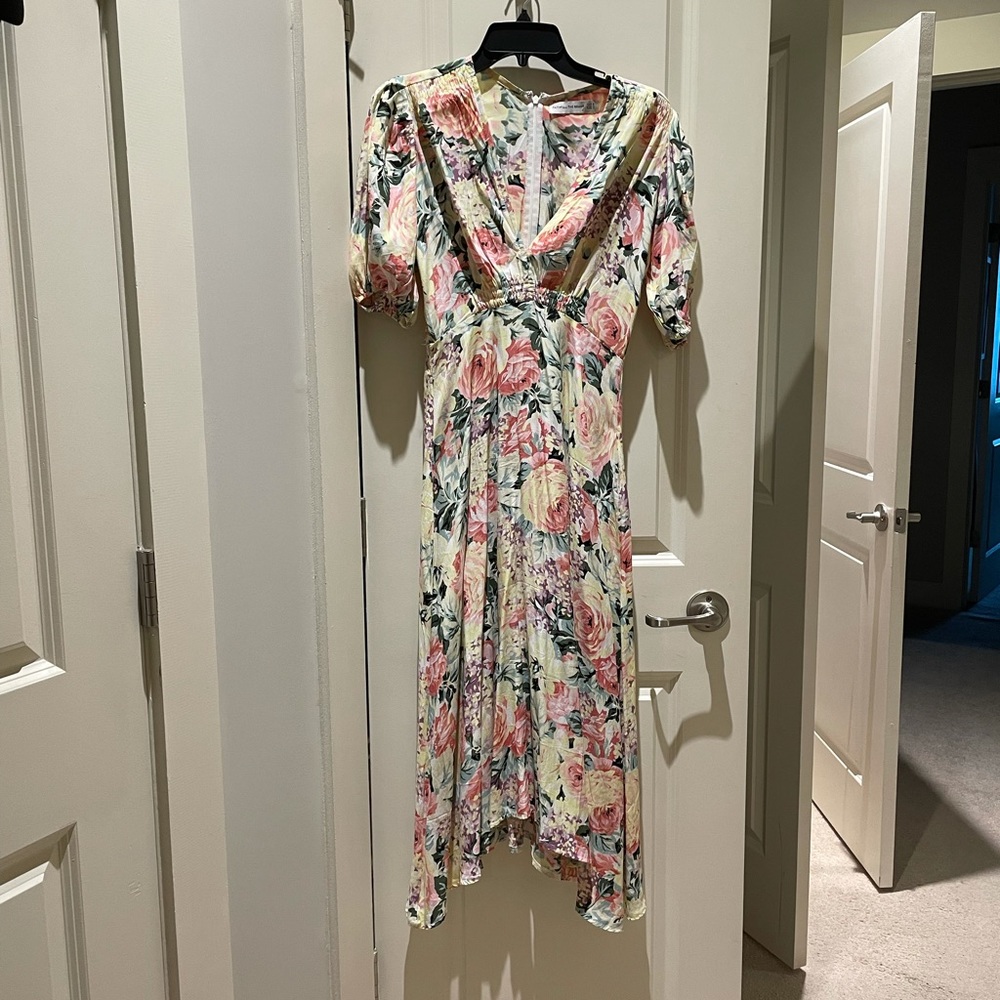 Faithfull the brand, floral midi dress.